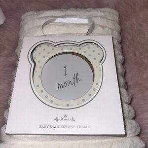 Hallmark Baby's Milestone Frame - White and Blue